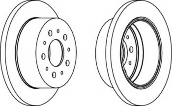 Задний тормозной диск SAT (не вентилируемый, Ø280) CITROEN (Ситроен) Jumper (Джампер) ( 230,  250) (1994-2014), Fiat (Фиат) Ducato (Дукато) ( 230,  250) (1994-2014), Peugeot (Пежо) Boxer (Боксер) ( 230,  250) (1994-2014)