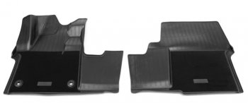 Комплект комбинированых ковриков в салон с повышенной износостойкостью Unidec (полиуретан, текстиль) Peugeot Traveller (2016-2024)  (Черный)
