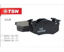 Колодки тормозные дисковые задние TSN CITROEN ZX306 (1991-1998)