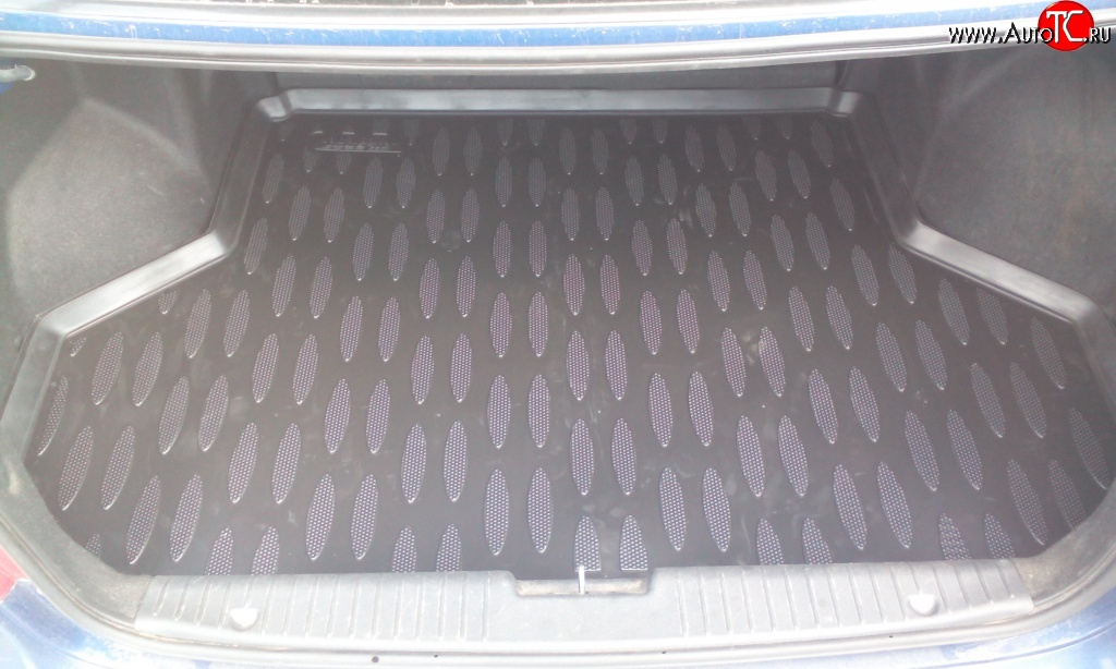 1 199 р. Коврик в багажник (седан) Aileron (полиуретан)  Daewoo Gentra  KLAS (2012-2016)