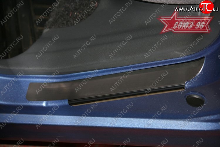 1 979 р. Накладки на внутренние пороги Souz-96 (без логотипа)  Daewoo Matiz  M150 (2000-2016)
