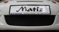 1 229 р. Сетка на бампер (рестайлинг) Russtal (черная)  Daewoo Matiz  M100 (1998-2000). Увеличить фотографию 1