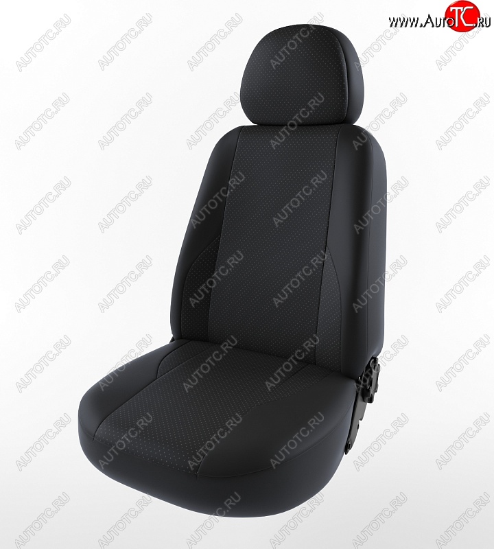 4 389 р. Чехлы для сидений Lord Autofashion Вегас (экокожа)  Daewoo Nexia  рестайлинг (2008-2015) (Черный, вставка черная)
