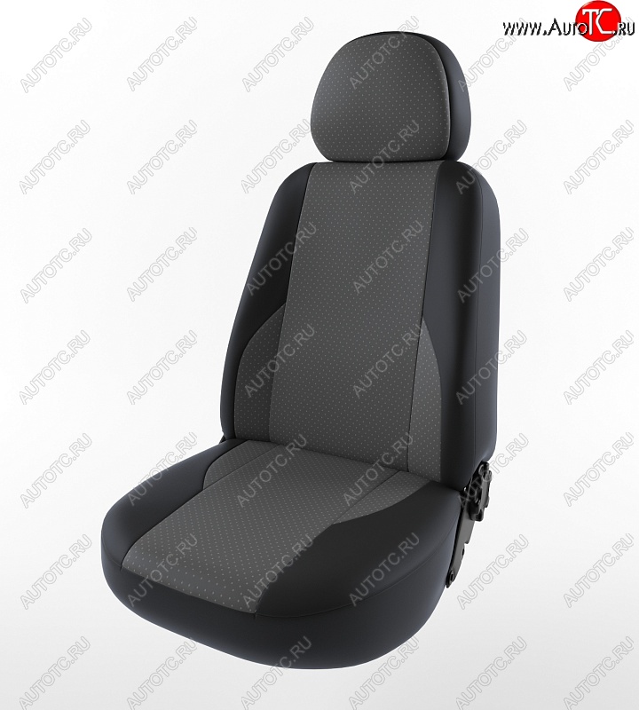 4 599 р. Чехлы для сидений Lord Autofashion Вегас (экокожа)  Daewoo Nexia  дорестайлинг (1995-2008) (Черный, вставка серая)