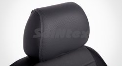 5 199 р. Чехлы для сидений (с подголовниками) SeiNtex (экокожа, серый цвет)  Daewoo Nexia  рестайлинг (2008-2015). Увеличить фотографию 3