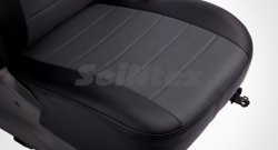 5 199 р. Чехлы для сидений (с подголовниками) SeiNtex (экокожа, серый цвет)  Daewoo Nexia  рестайлинг (2008-2015). Увеличить фотографию 5