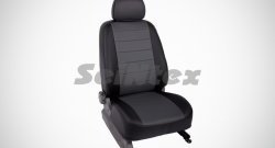 5 199 р. Чехлы для сидений (с подголовниками) SeiNtex (экокожа, серый цвет)  Daewoo Nexia  рестайлинг (2008-2015). Увеличить фотографию 1