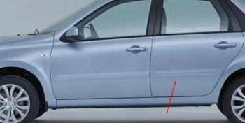 2 049 р. Молдинг задней левой двери Original  Datsun mi-DO - on-DO ( дорестайлинг,  рестайлинг) (неокрашенный). Увеличить фотографию 1