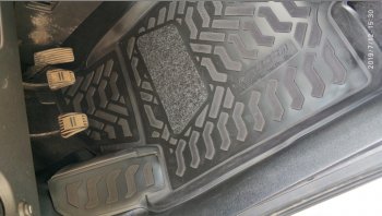 Комплект ковриков в салон Aileron 4 шт. (полиуретан, с подпятником) Datsun on-DO дорестайлинг (2014-2019)