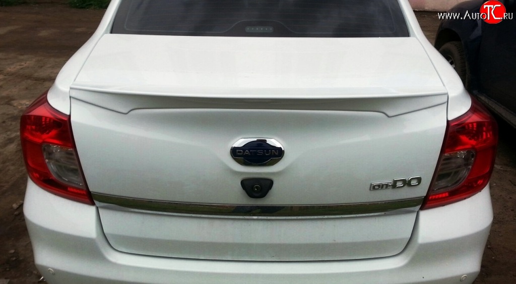 679 р. Накладка защитная на верхнюю часть заднего бампера Тюн-Авто  Datsun on-DO ( дорестайлинг,  рестайлинг) (2014-2024)