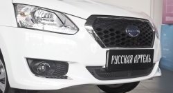 Защитная сетка решетки переднего бампера РА Datsun (Датсун) on-DO (он-до)  дорестайлинг (2014-2019) дорестайлинг
