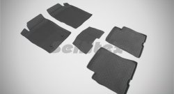 4 599 р. Износостойкие коврики в салон с высоким бортом SeiNtex Premium 4 шт. (резина) Dong Feng H30 (2013-2024). Увеличить фотографию 1