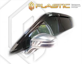 2 079 р. Дефлектора окон (РФ) CA-Plastic  FAW Bestune T55 (2021-2024) (classic полупрозрачный, без хром. молдинга). Увеличить фотографию 1