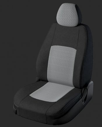 4 209 р. Чехлы для сидений Lord Autofashion Турин (жаккард, фургон, сиденья 1+2)  Fiat Ducato  290 (2014-2024) (Черный, вставка Черный Тропик). Увеличить фотографию 1