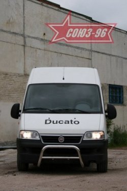 10 844 р. Защита переднего бампера Souz-96 (d60) Fiat Ducato 250 (2006-2014). Увеличить фотографию 2