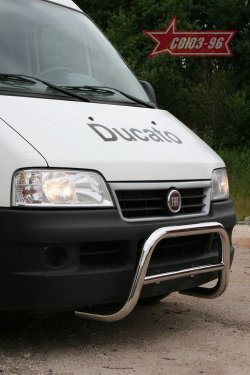 10 844 р. Защита переднего бампера Souz-96 (d60) Fiat Ducato 250 (2006-2014). Увеличить фотографию 1