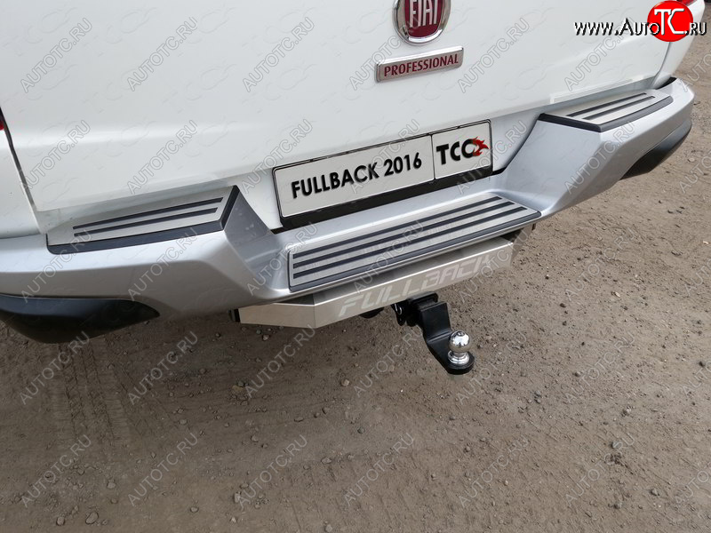 22 849 р. Фаркоп (тягово-сцепное устройство) TCC (надпись Fullback, с задним бампером)  Fiat Fullback (2016-2018) (Оцинкованный, шар E - нержавейка)