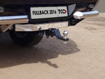 17 749 р. Фаркоп (тягово-сцепное устройство) TCC (надпись Fullback, авто без заднего бампера)  Fiat Fullback (2016-2018) (Оцинкованный, шар E). Увеличить фотографию 1