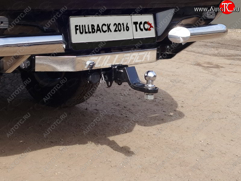 17 749 р. Фаркоп (тягово-сцепное устройство) TCC (надпись Fullback, авто без заднего бампера)  Fiat Fullback (2016-2018) (Оцинкованный, шар E)