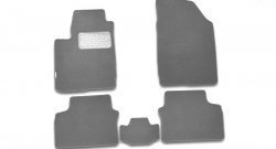 Комплект ковриков в салон 5D (хетчбек) Element-Autofamily 5 шт. (текстиль, серые) Fiat Grande Punto (2012-2024)