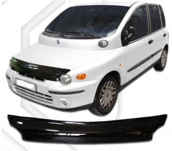 2 169 р. Дефлектор капота CA-Plastic  Fiat Multipla (1998-2010) (Classic черный, Без надписи). Увеличить фотографию 1