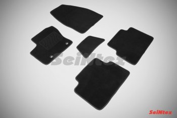2 599 р. Комплект ворсовых ковриков в салон LUX Seintex  Ford C-max  Mk1 - Kuga  1 (Чёрный). Увеличить фотографию 1
