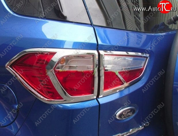 4 749 р. Накладки на фонари СТ Ford EcoSport дорестайлинг (2013-2019) (Неокрашенные)