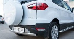 15 649 р. Защита заднего бампера (Ø75x42 мм, нержавейка) Russtal Ford EcoSport дорестайлинг (2013-2019). Увеличить фотографию 2