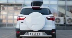 15 649 р. Защита заднего бампера (Ø75x42 мм, нержавейка) Russtal Ford EcoSport дорестайлинг (2013-2019). Увеличить фотографию 1