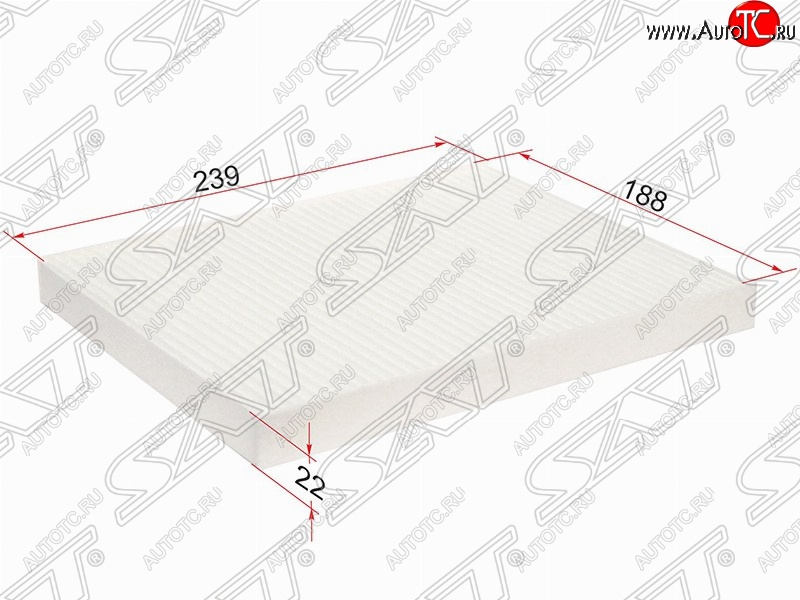 199 р. Фильтр салонный SAT (239х188х22 mm) Ford EcoSport дорестайлинг (2013-2019)