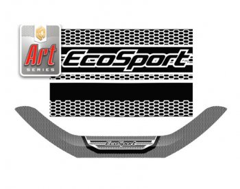 2 499 р. Дефлектора окон CA-Plastic  Ford EcoSport (2017-2024) (Серия Art графит). Увеличить фотографию 1