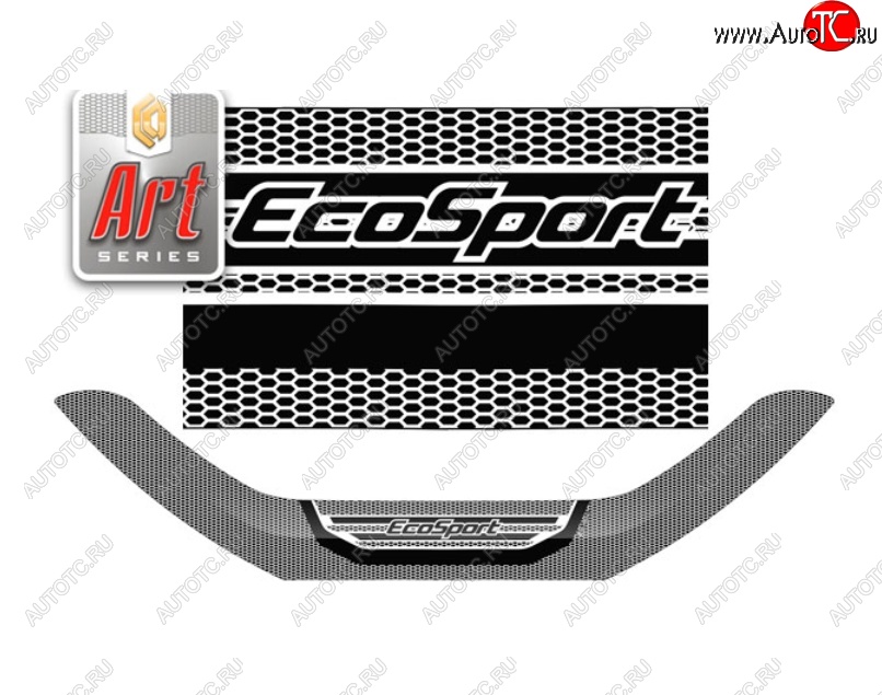 2 499 р. Дефлектора окон CA-Plastic  Ford EcoSport (2017-2024) (Серия Art графит)