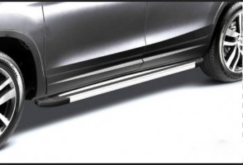 11 519 р. Алюминиевые пороги Arbori Luxe Silver Ford EcoSport рестайлинг (2017-2024). Увеличить фотографию 1