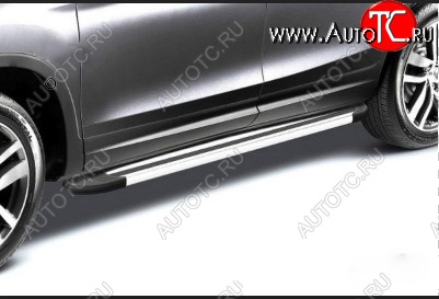 11 519 р. Алюминиевые пороги Arbori Luxe Silver  Ford EcoSport (2017-2024)
