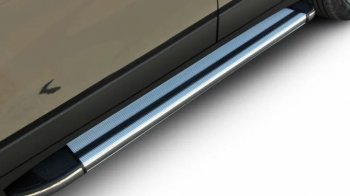 11 519 р. Алюминиевые пороги Arbori Luxe Silver  Ford EcoSport (2017-2024). Увеличить фотографию 2
