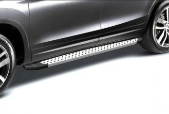 13 229 р. Алюминиевые пороги Arbori Standart Silver  Ford EcoSport (2017-2024). Увеличить фотографию 2