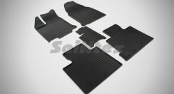 5 349 р. Износостойкие коврики в салон с рисунком Сетка (рестайлинг) SeiNtex Premium 4 шт. (резина)  Ford Edge  1 (2006-2010). Увеличить фотографию 1