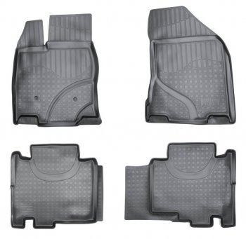 2 389 р. Комплект ковриков в салон Norplast Unidec Ford Edge 2 рестайлинг (2018-2024) (Цвет: черный). Увеличить фотографию 1