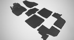 4 599 р. Износостойкие коврики в салон с высоким бортом SeiNtex Premium 6 шт. (резина)  Ford Explorer  U502 (2015-2018). Увеличить фотографию 1