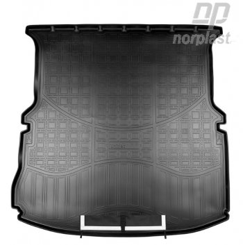 3 069 р. Коврик багажника Norplast (сложенный 3 ряд)  Ford Explorer  U502 (2010-2019) (Черный, с погрузочным ковриком (фартуком)). Увеличить фотографию 1