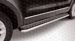17 999 р. Широкая защита порогов Slitkoff (d57, с листом) Ford Explorer U502 дорестайлинг (2010-2016). Увеличить фотографию 1