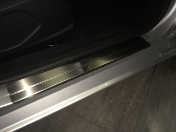 1 779 р. Накладки порожков салона INOX Ford Fiesta 7 хэтчбэк 5 дв. (2017-2024) (Нержавеющая сталь). Увеличить фотографию 3