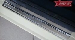 Накладки на внутренние пороги Souz-96 5-дв. (без логотипа) Ford Fiesta 6 седан рестайлинг (2012-2019)