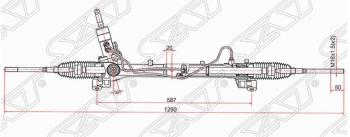 14 249 р. Рулевая рейка SAT (с ГУР) Ford Focus 3 седан рестайлинг (2014-2019). Увеличить фотографию 1