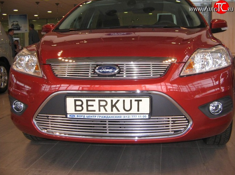 4 999 р. Декоративная вставка решетки радиатора Berkut Ford Focus 2 седан рестайлинг (2007-2011)