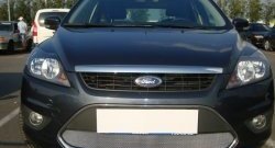 1 229 р. Сетка на бампер Russtal (хром)  Ford Focus  2 (2007-2011). Увеличить фотографию 4