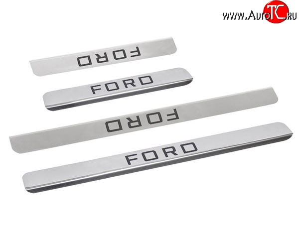699 р. Накладки на порожки автомобиля M-VRS (нанесение надписи методом окраски) Ford Focus 3 седан дорестайлинг (2011-2015)