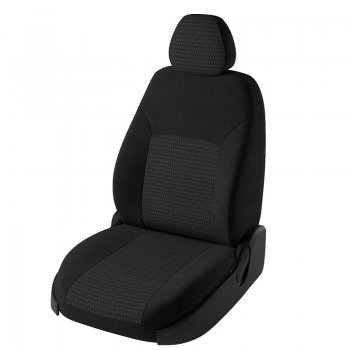 4 299 р. Чехлы для сидений (C307, Ghia/Titanium) Дублин (жаккард)  Ford Focus  2 (2004-2011) (Черный, вставка Чили). Увеличить фотографию 1