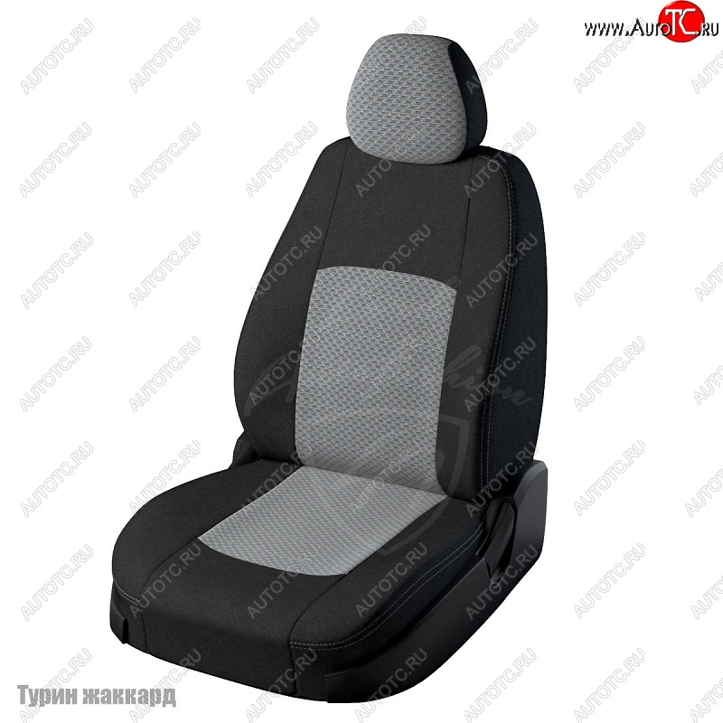 4 799 р. Чехлы для сидений (Ghia Titanium) Lord Autofashion Турин (жаккард)  Ford Focus  2 (2004-2011) (Черный, вставка Тропик)