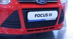 1 839 р. Сетка на бампер Novline Ford Focus 3 хэтчбэк дорестайлинг (2010-2015). Увеличить фотографию 2